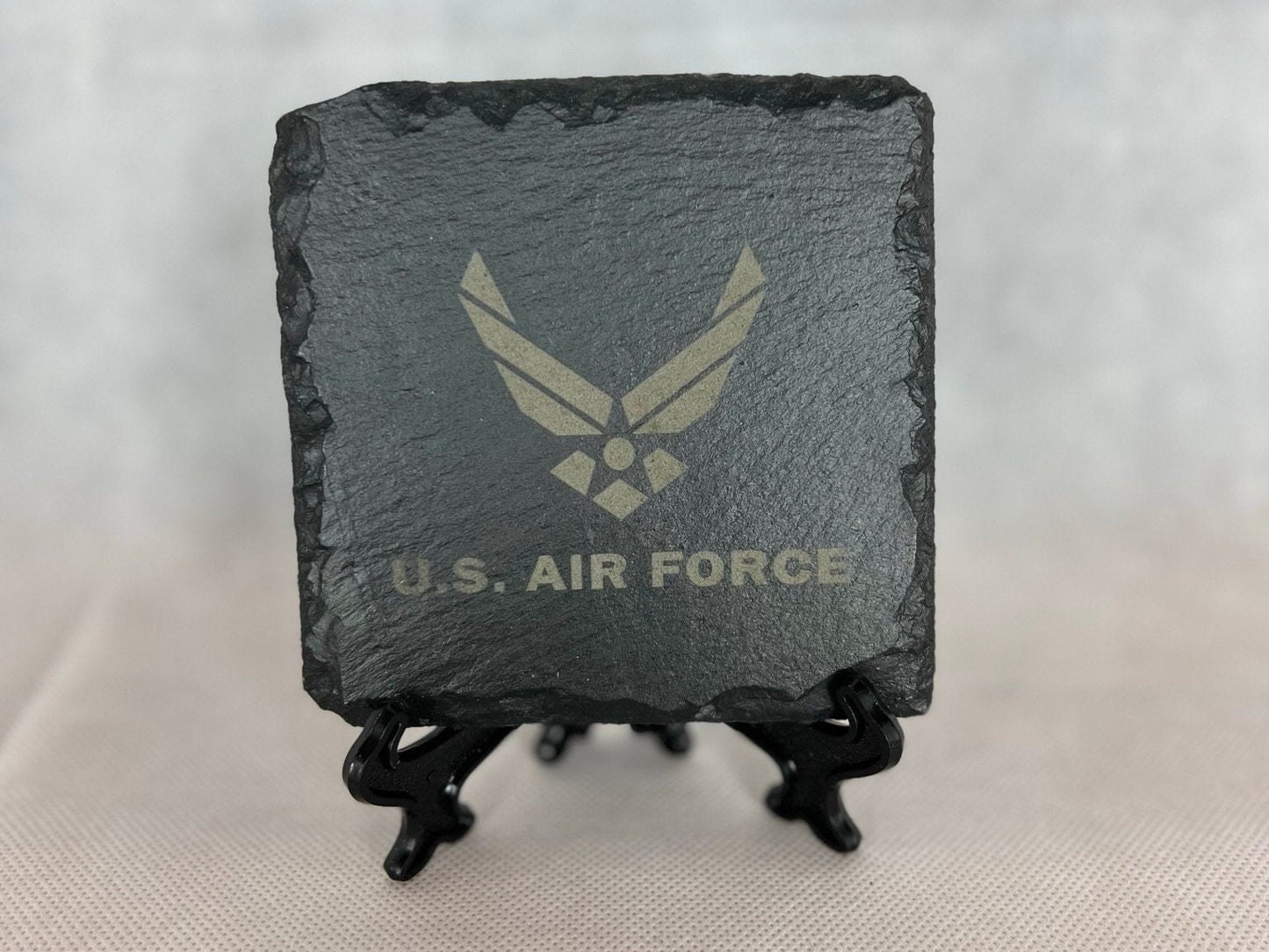 Laser Engraved Slate Coaster with the United States Air Force Symbol