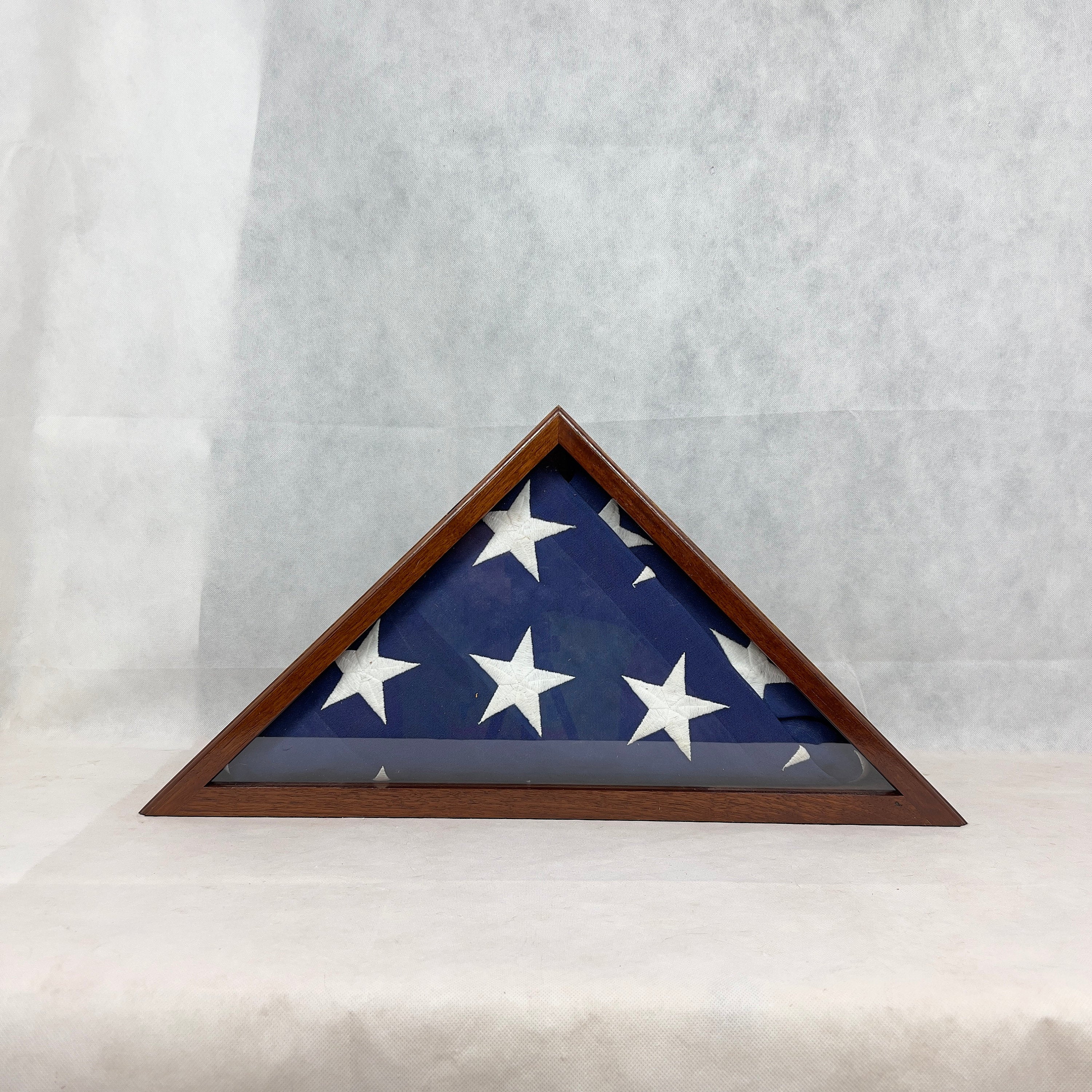 PERSONALIZED 5 × 9 foot memorial flag display case for burial and presentation flags Included Name Plate *NEW* 2024 Three Color Options